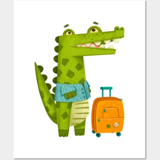 Crocodile on vacation Posters and Art